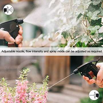 REPUGO Empty Spray Bottles, 20oz Adjustable Nozzle Hair Spray Bottles, 600ml Durable Spray Bottles for Cleaning Solutions, Multi Purpose Use Pressure Watering Can for Indoor Outdoor Plants.