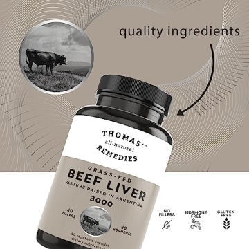 Grass-Fed Beef Liver Capsules 3000mg for Energy & Immunity