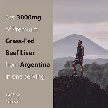 Grass-Fed Beef Liver Capsules 3000mg for Energy & Immunity