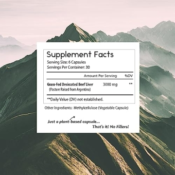 Grass-Fed Beef Liver Capsules 3000mg for Energy & Immunity