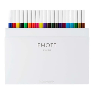 Emott Fineliner Pen Set #1 - 40 Colors, Non-Bleed for Artists & Students