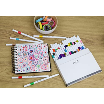 Emott Fineliner Pen Set 40 Colors for Art and Writing