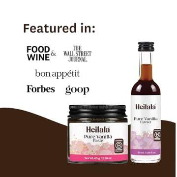 Vanilla Bean Paste and Pure Vanilla Extract for Baking (Combo Pack) - Heilala Vanilla Beans are Hand-Picked and Ethically Sourced from Polynesia, Gourmet Bourbon Variety, Loved by Bakers Worldwide
