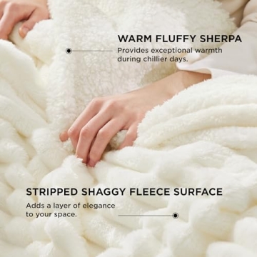 Bedsure Sherpa Blanket King Size Cozy Plush Fleece