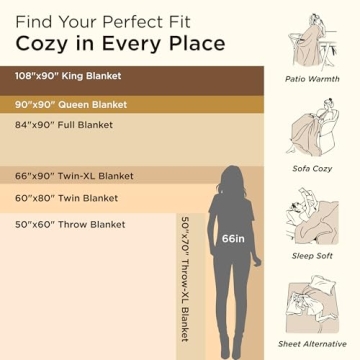 Bedsure Sherpa Blanket King Size Cozy Plush Fleece