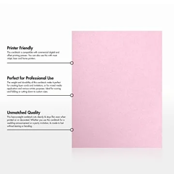 Elegant LUXPaper 8.5" x 11" Rose Quartz Cardstock