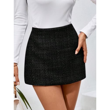 Stylish Women Mini Skirt - High Waist Zipper Design