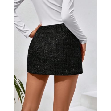 Stylish Women Mini Skirt - High Waist Zipper Design