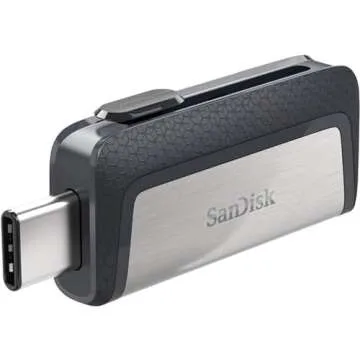 SanDisk 256GB Ultra Dual Drive USB Type-C - USB-C, USB 3.1 - SDDDC2-256G-G46,Black
