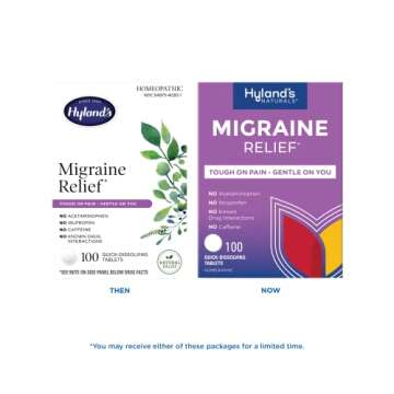 Hyland's Migraine Headache Natural Pain Relief Tablets - 100 Count, Fast-Acting, No Side Effects