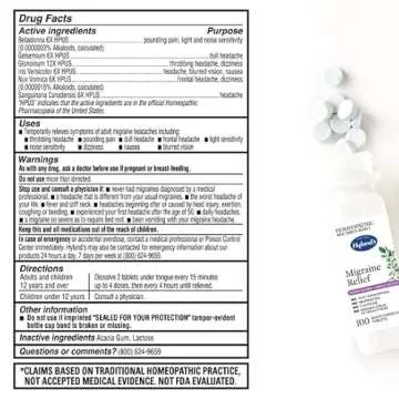 Hyland's Natural Migraine Relief Tablets - 100 Count