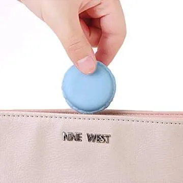 Rocutus 16 Pieces Macaron Case,Candy Color Mini Macaron Box, Macaron Jewelry Box, Macaron Cute Pill Box, Macaron Jewelry Storage Box, Cute Pill Organizer Case