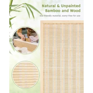 JOSTYLE Bamboo Room Divider 6ft Tall - Stylish Privacy Screen