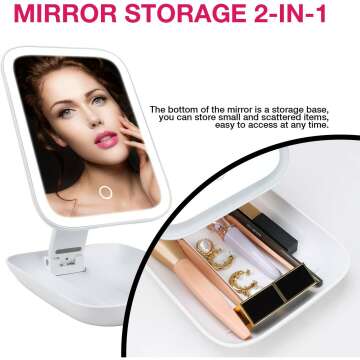 Chooone LED Makeup Mirror - 3 Color Modes & Dimmable