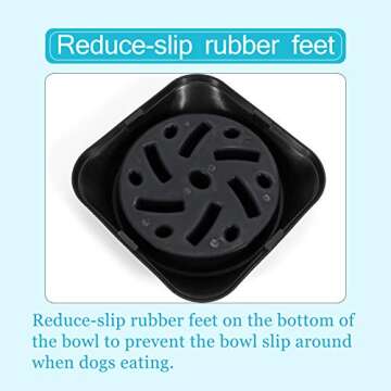 JASGOOD Eco-Friendly Dog Slow Feeder Bowl for Healthy Eating