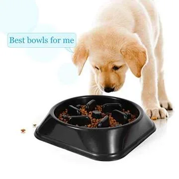 JASGOOD Eco-Friendly Dog Slow Feeder Bowl for Healthy Eating