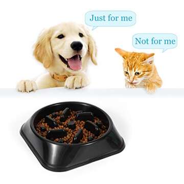 JASGOOD Eco-Friendly Dog Slow Feeder Bowl for Healthy Eating