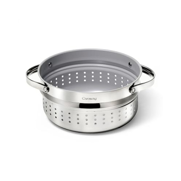 Caraway Steamer - Large Stainless Steel Steamer with Non Stick Coating for Healthy Cooking
