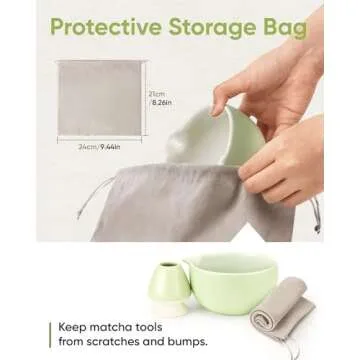 Joiish Matcha Bowl Set with Whisk Holder for Perfect Tea