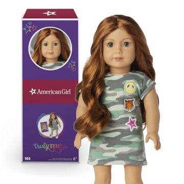 American Girl Truly Me 18-inch Doll #103 - Lifelike Features, Camo Dress for Ages 6+