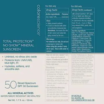 Colorescience No-Show Mineral Sunscreen SPF 50 - All Skin Types