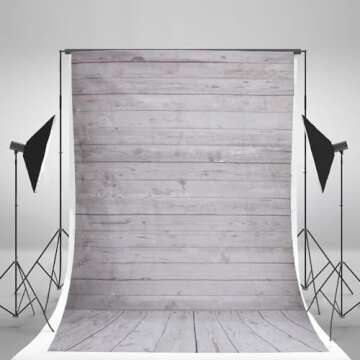 FUT Wooden Theme Photography Background Vinyl Cloth Backdrop for Events