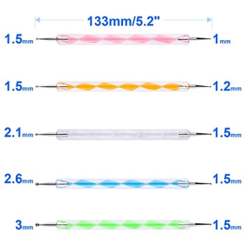 10PCS Dotting Tools Set for Nail Art and Embossing