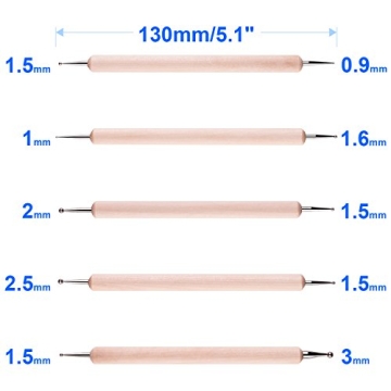 10PCS Dotting Tools Set for Nail Art and Embossing