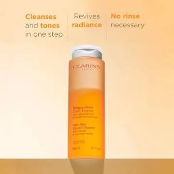 Clarins One-Step Facial Cleanser | 2-in-1 Cleanser & Exfoliator for Radiant Skin 6.8 oz