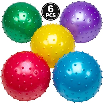 Bedwina Knobby Balls 7 Inch Pack of 6 for Toddlers