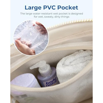 Stylish BAGSMART Gym Bag with Wet Pocket for Women