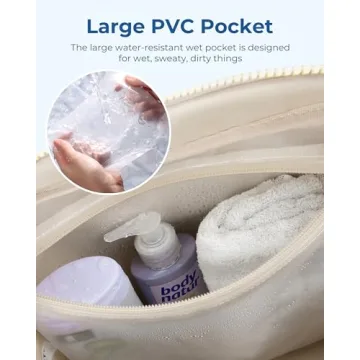 Stylish BAGSMART Gym Bag with Wet Pocket for Women