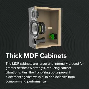 ELAC Debut 2.0 B5.2 Bookshelf Speakers, Black (Pair) - 1” Cloth Dome Tweeter & 5.25” Aramid Fiber Woofer - 2-Way Bass Reflex - Up to 35,000 Hz Response