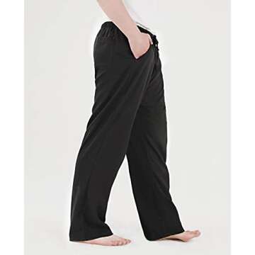 ThCreasa Men's Casual Elastic Waist Drawstring Lounge Pants for Beach & Daily Wear