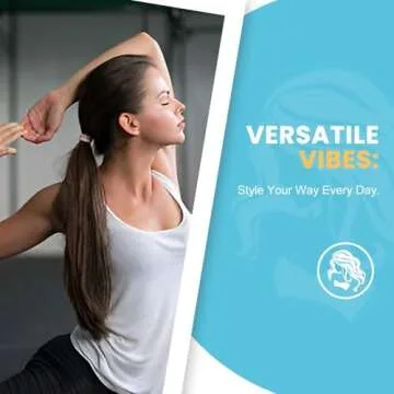 HOYOLS Large Fabric Hair Ties Soft & Gentle Bands Ponytail Holder for Thick Heavy Curly Hair, No Slip No Damage Seamless Scrunchies Headbands 100 Pcs (Caramel)