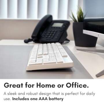 Macally Wireless Ergonomic Keyboard with Numeric Keypad