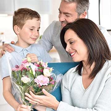 Morepack 100 ft Easter Cellophane Wrap Roll - Clear & Sturdy