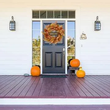 AMF0RESJ 20 Inch Fall Wreath for Seasonal Decor