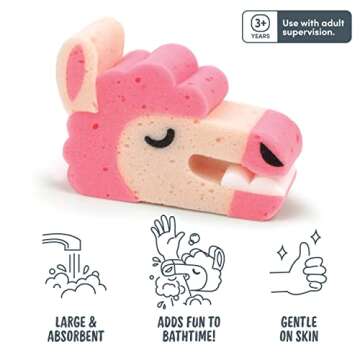 Genuine Fred Bath Biters: Fun Children's Bath Sponge in Llama Shape