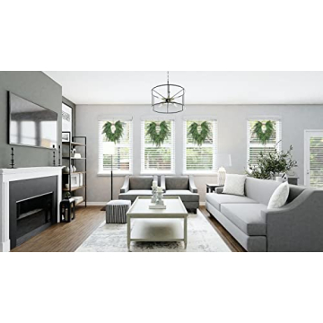 18 inch Artificial Cedar and Jute Front Door Wreath with Hand Tied Twig Base