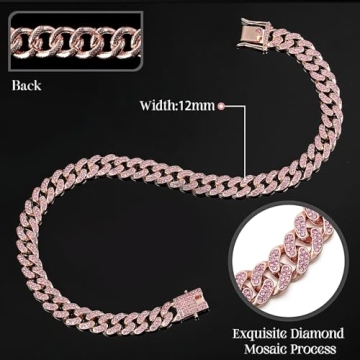 Stylish LEIFIDE Dog Chain Collar with Diamonds