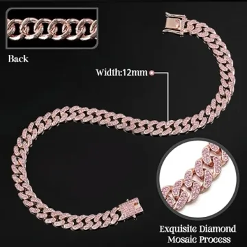 Stylish LEIFIDE Dog Chain Collar with Diamonds