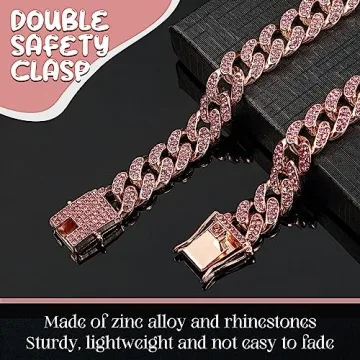Stylish LEIFIDE Dog Chain Collar with Diamonds
