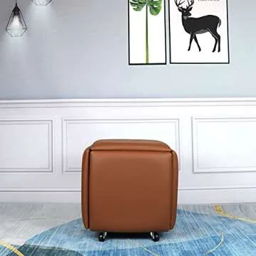 LUGSHIREE 5 in 1 Nesting Ottoman Cube Chair with Wheels for Versatile Seating
