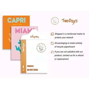 TwoDays Preppy Room Décor Aesthetic, Preppy Wall Decor, Preppy Travel Prints, Preppy Stuff, Preppy Things, Preppy Posters for Teen Girl Room (8" x 10"，Set of 6, UNFRAMED)