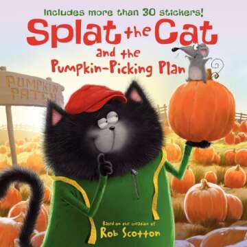Splat the Cat Pumpkin-Picking Plan with Stickers for Kids