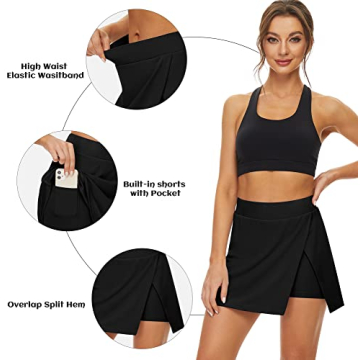 Fengbay Women's Tennis Skirts with Pockets for Sports