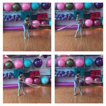 RR ROUND RICH DESIGN Wooden Hula Weighted Exercise Hoop for Fitness (Do Not Copy Patented Products) Natural