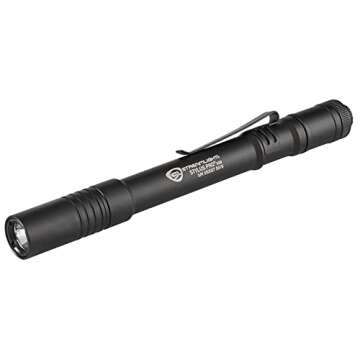 Streamlight 66134 Stylus Pro USB 350-Lumen Rechargeable Penlight with USB Cord & Nylon Holster, Black