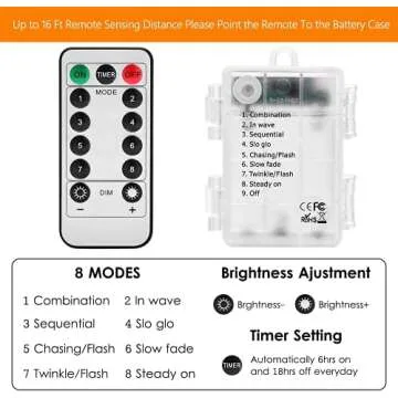 Bebrant LED Rope Lights Battery Operated String Lights-40Ft 120 LEDs 8 Modes Outdoor Waterproof Fairy Lights Dimmable/Timer with Remote for Camping Party Garden Holiday Decoration